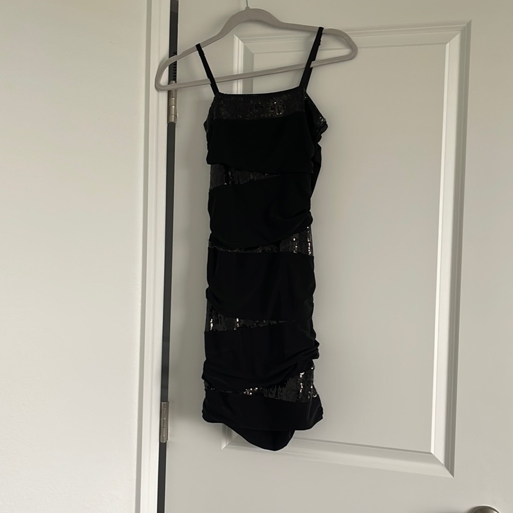 Black & Sequin Cocktail Dress